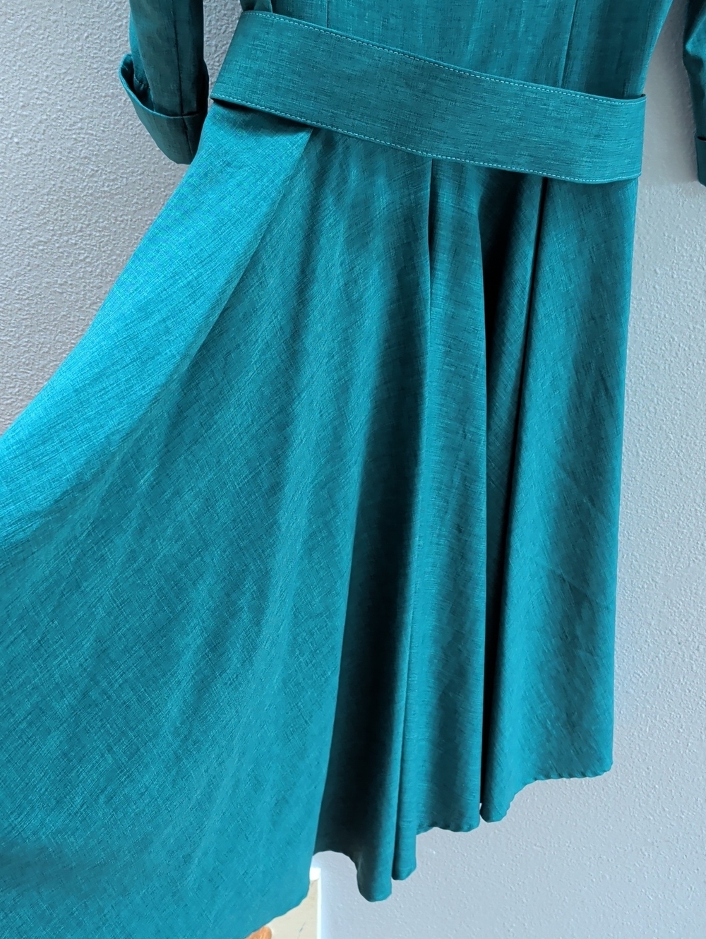 Heart Of Haute Monte Carlo Lake Button-Front Fit & Flare Dress with Belt - Picture 9 of 10